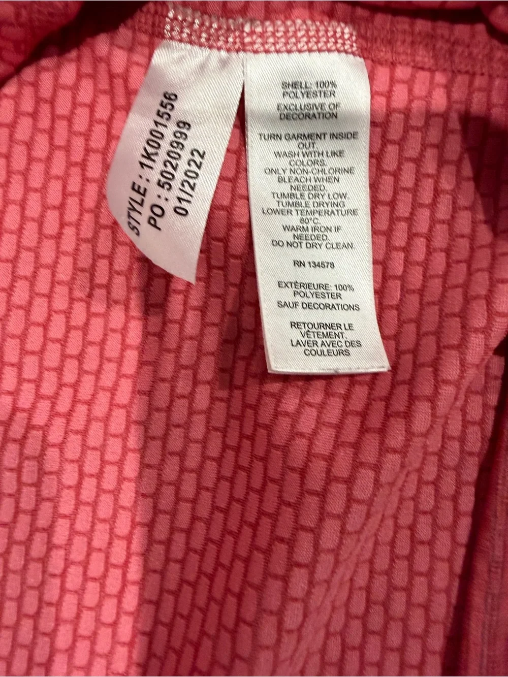 Vineyard Vines Coral Pink Performance Striped Quarter-Zip Pullover